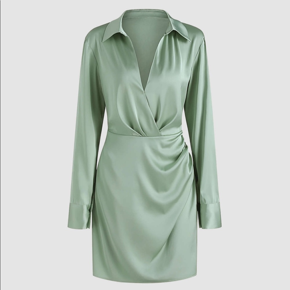 CIDER: Dirty Martini Long Sleeve Mini Dress - NWT